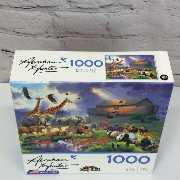 Cra-Z-Art Jigsaw Puzzle Abraham Hunter “Noah’s Ark” 1000 Piece Colorful MADE USA - Picture 2 of 7